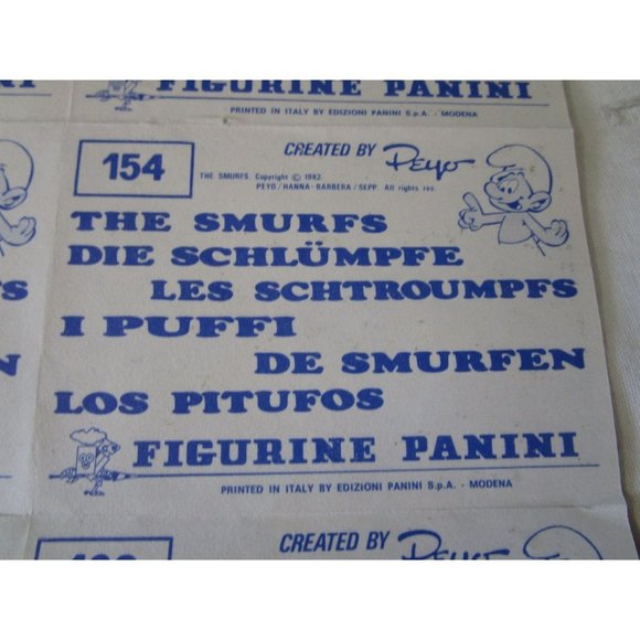 Peyo Smurf Stickers 1982 Italy by Edizioni Panini Six See Damage Note GUC - Picture 15 of 16